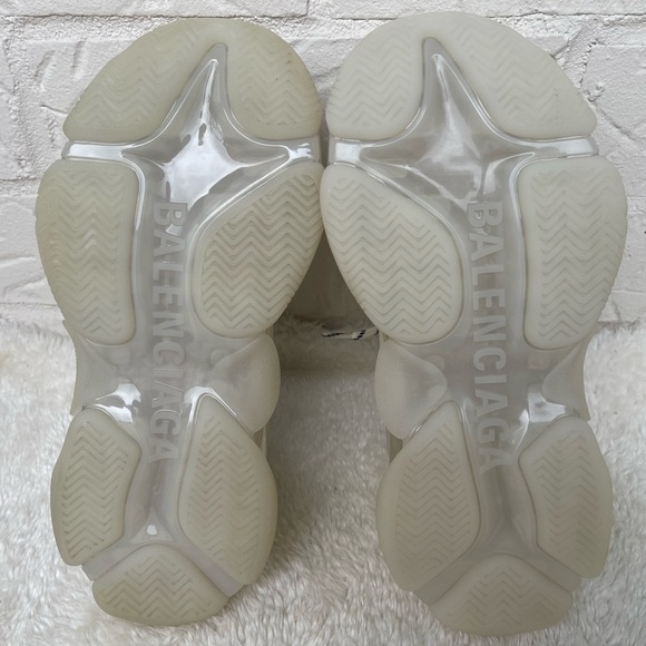 Balenciaga Triple S Platform Eggshell Sneakers Size 37 - Picture 14 of 15